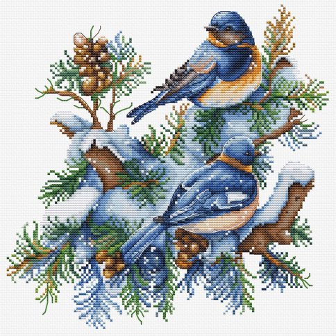 Птицы-Зима, набор для вышивания