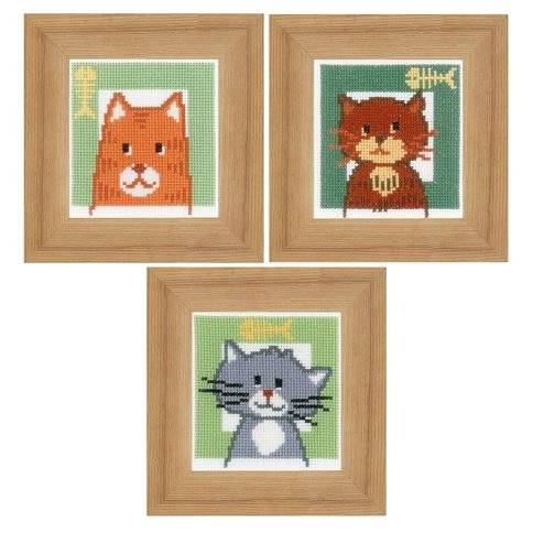 Миниатюры "Кошки", набор для вышивания