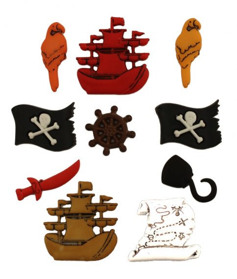 Набор пуговиц "Пираты"