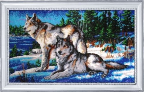 Волки 2, набор для вышивки бисером