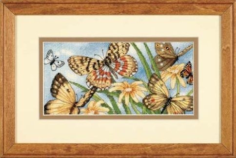 Виньетка с бабочками, набор для вышивания