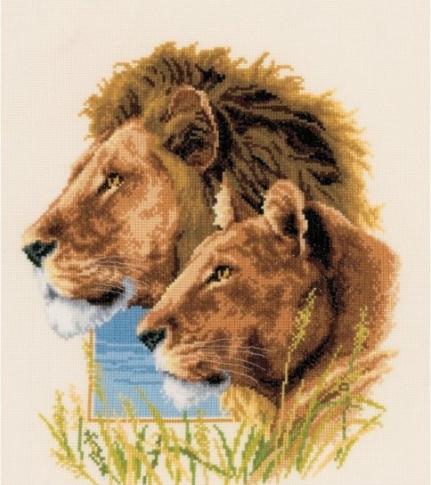 Львиная пара, набор для вышивания