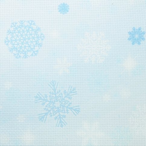 Дизайнерская канва Aida 14, цвет снежный голубой