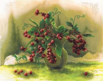 Гроздья алых ягод, набор для вышивания