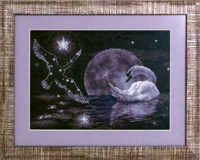 Лунный лебедь, набор для вышивания
