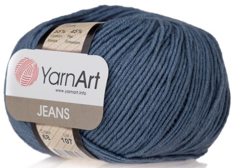 Пряжа YarnArt Jeans, 55% хлопок, 45% полиакрил, 50гр/160м