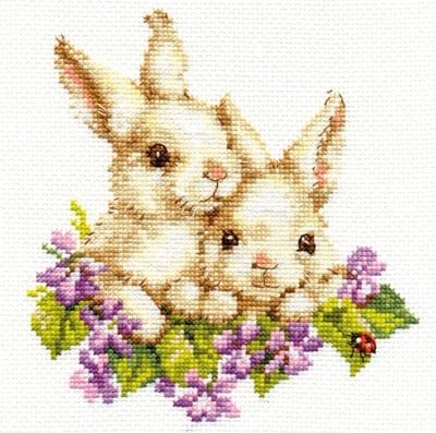 Крольчата, набор для вышивания