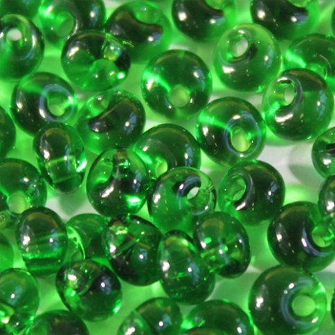 Бисер Preciosa Drops, размер 5/0, прозрачный, цвет 50120, зеленый, 50гр
