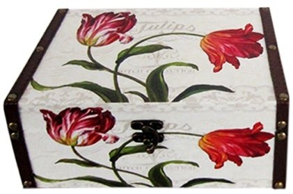 Шкатулка декоративная "Тюльпаны", 20х12х8см