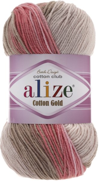 Пряжа Alize Cotton Gold Batik, 55% хлопок, 45% акрил, 100гр/330м