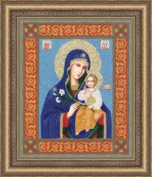 Икона Божией Матери "Неувядаемый цвет", набор для вышивки