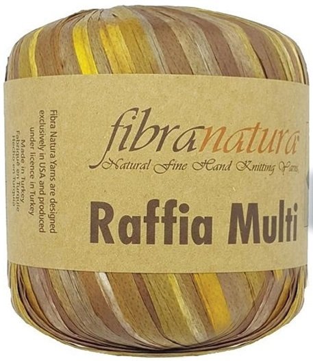 Пряжа Fibra Natura Raffia Multi 100% целлюлоза, 35г/80м