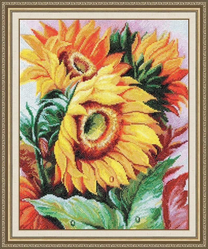 Цветы солнца 1, набор для вышивания, арт. Т-009 Золотое руно