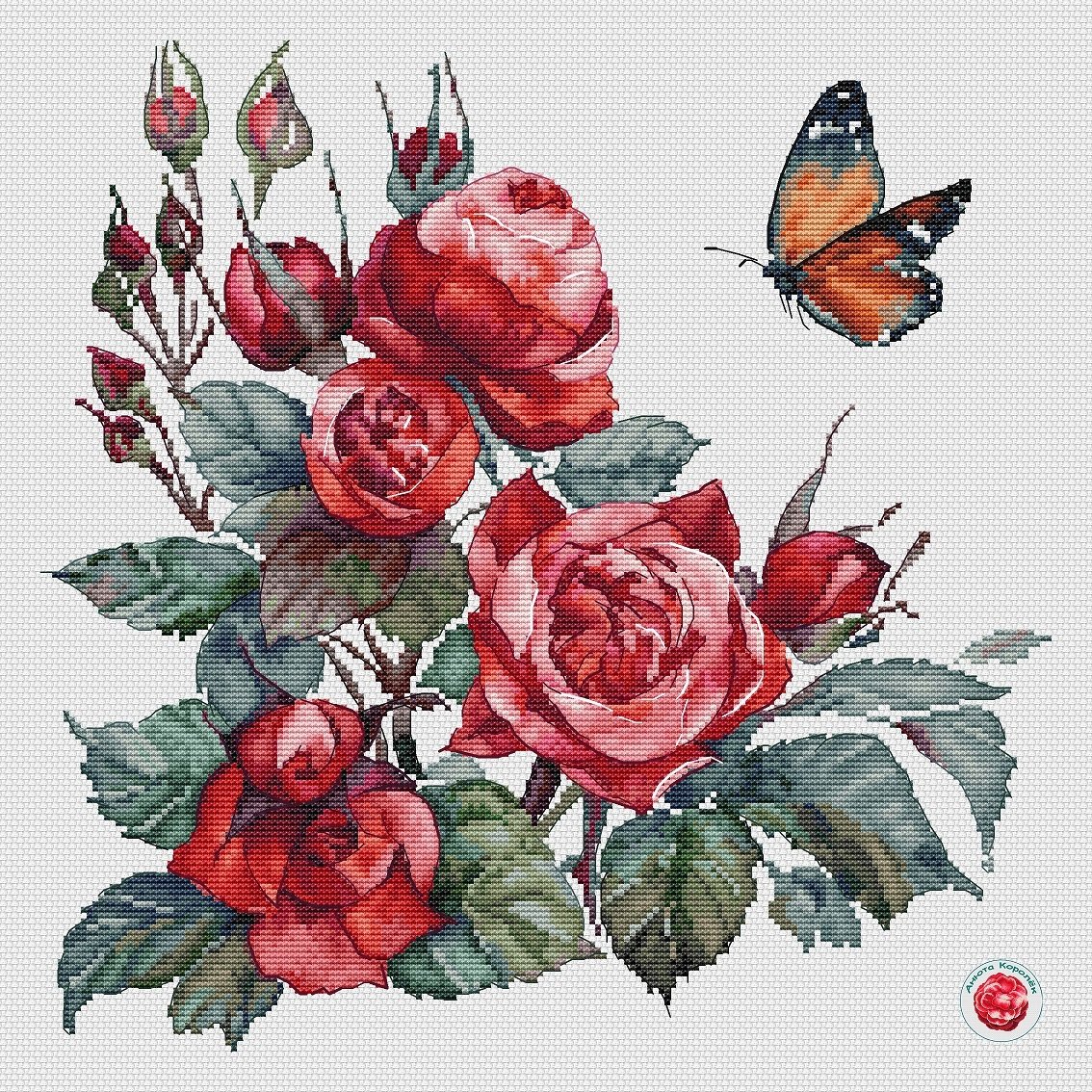 Набор для вышивания Бабочки и розы ( (В)) – купить в Москве | апекс124.рф