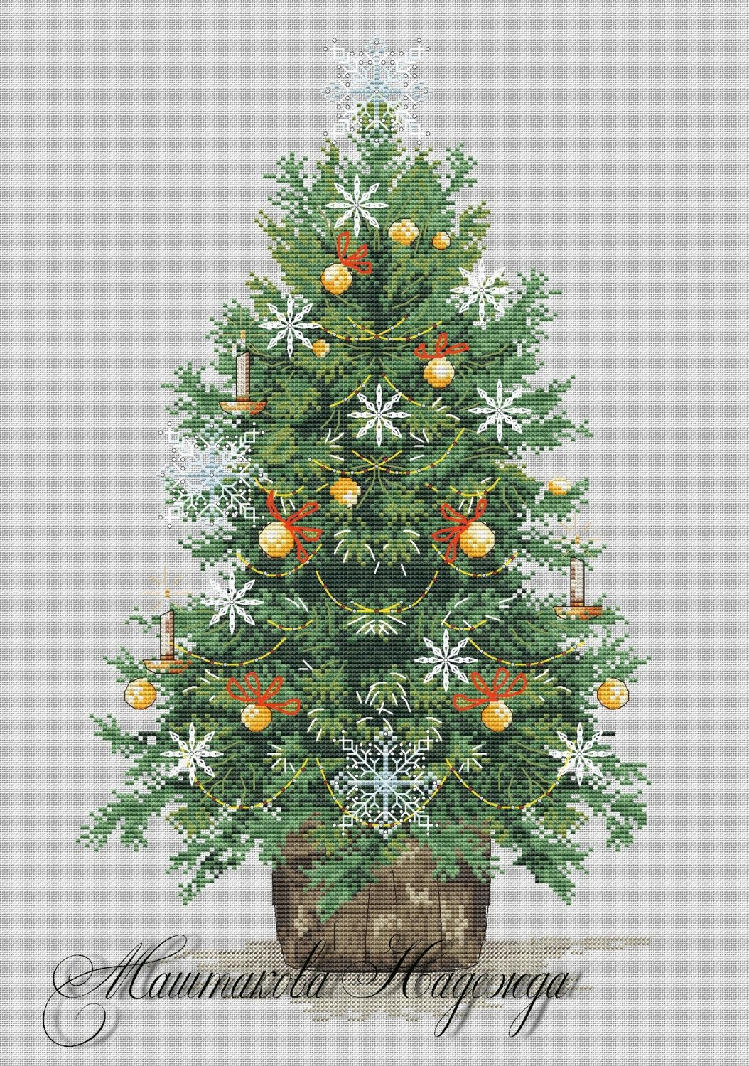 Новогодняя елка из ниток: 50 идей