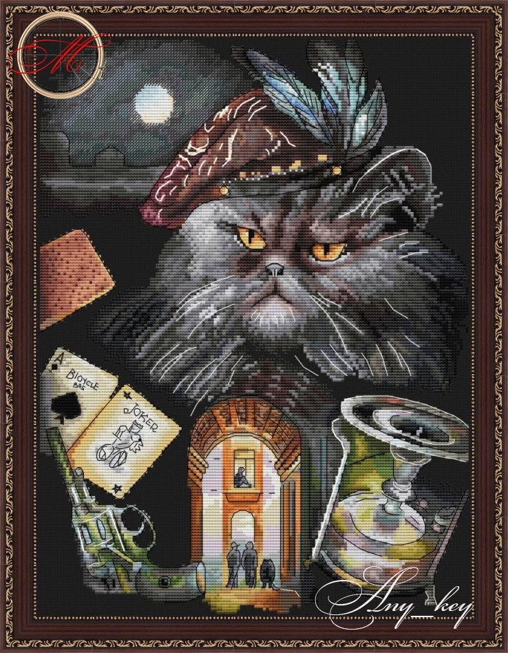 Йольский кот цветной, схема для вышивки, арт. АО Алиса Окнеас | Купить онлайн на поддоноптом.рф