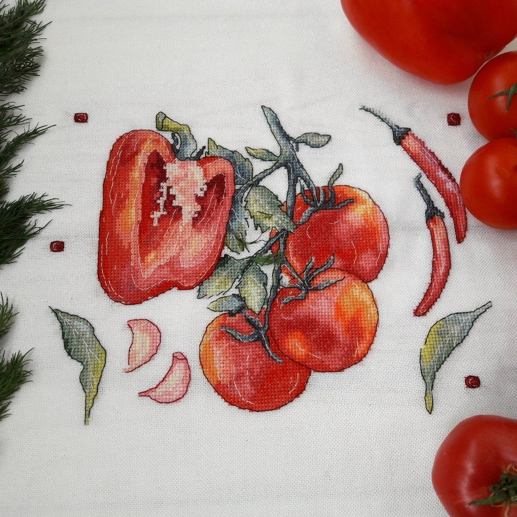 Вышивка помидор
