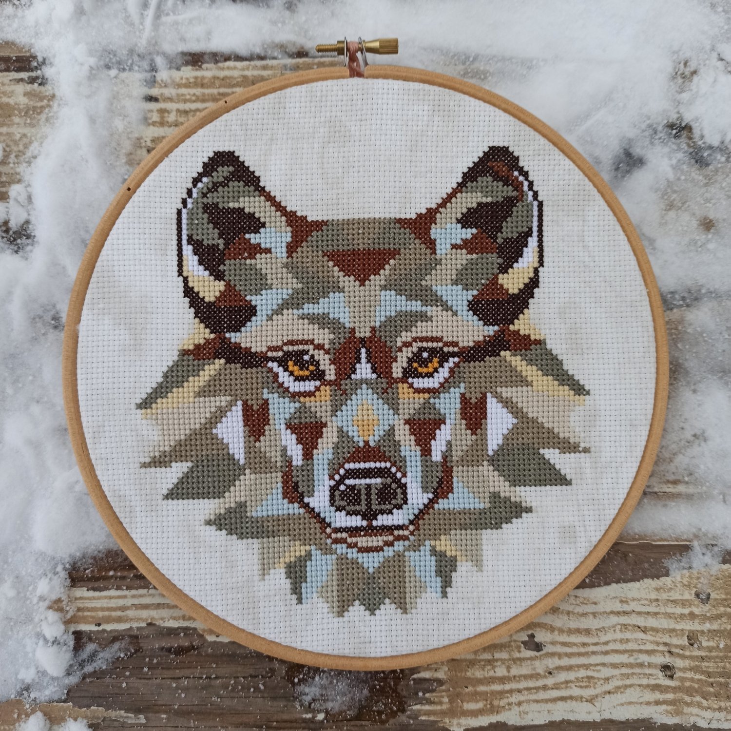 Схемы для вышивки крестом волки