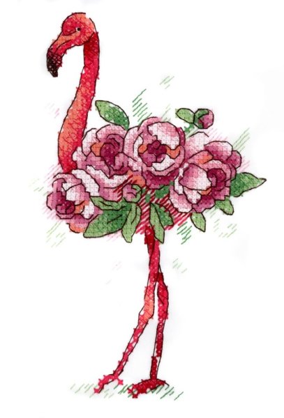 Фламинго, набор для вышивания, МП Студия