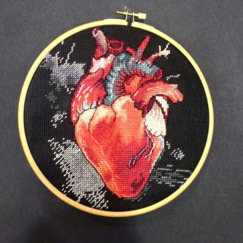 Сердце, авторская схема для вышивки