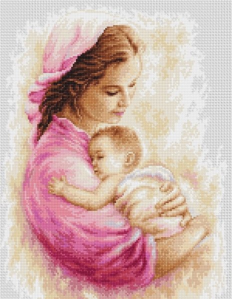 Мать и дитя, набор для вышивания крестом