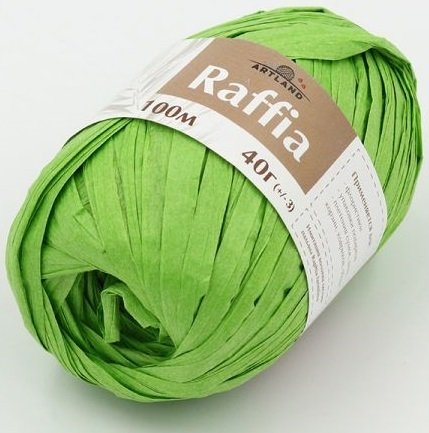 Пряжа из Троицка Raffia, имитация волокна листьев пальмы Raffia farinifera, 40гр/50м