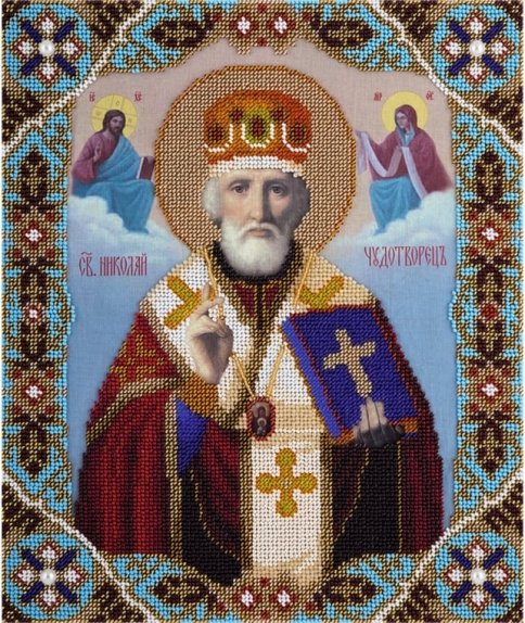 Икона Святителя Николая Чудотворца Мирликийского, набор для вышивки 