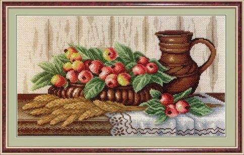 Натюрморт с райскими яблоками, набор для вышивания