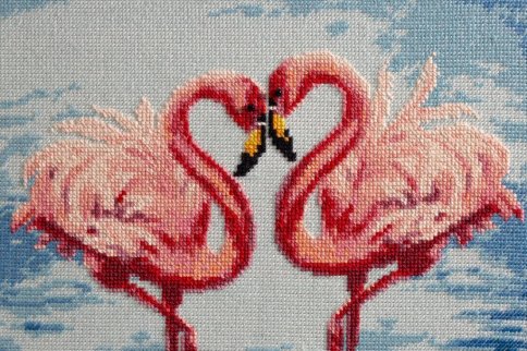 Свидание фламинго, набор для вышивания