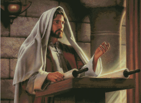 Иисус проповедник, схема для вышивания