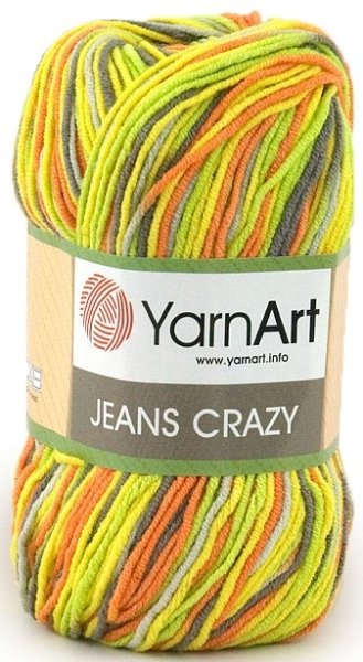 Пряжа YarnArt Jeans Crazy, 55% хлопок, 45% акрил, 50гр/160м