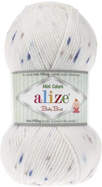 Пряжа Alize Baby Best Mini Colors, 90% акрил, 10% бамбук, 100гр/240м