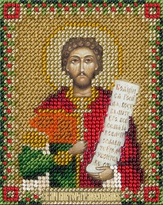 Икона Святого мученика Виктора Месукевийского, Грузинского, набор для вышивки 