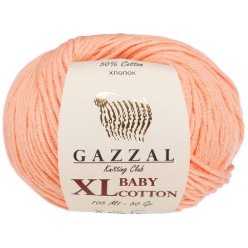 Пряжа Gazzal Baby Cotton XL 50% хлопок, 50% акрил, 50гр/105м