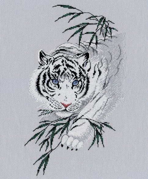 Белый тигр, набор для вышивания крестом