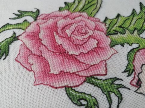 Дракоцветик-роза, схема для вышивания крестом
