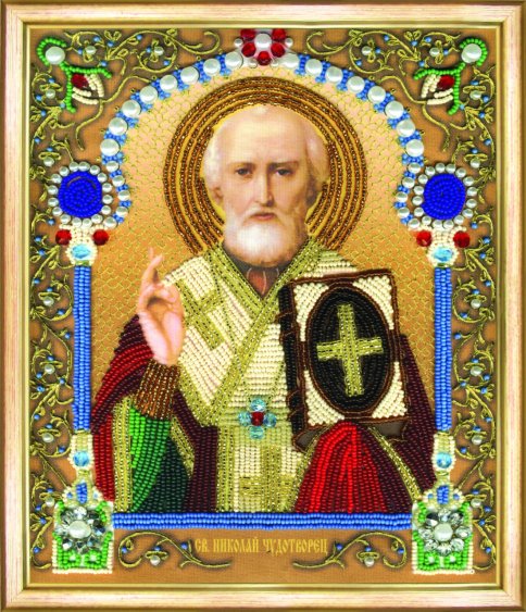 Икона святителя Николая Чудотворца, набор для вышивки Чаривна Мить