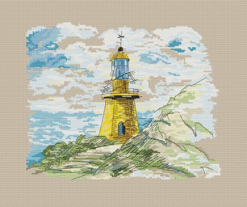 Желтый маяк, схема для вышивания