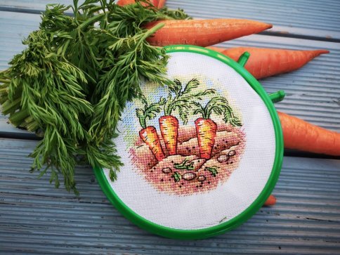 Морковка, схема для вышивки
