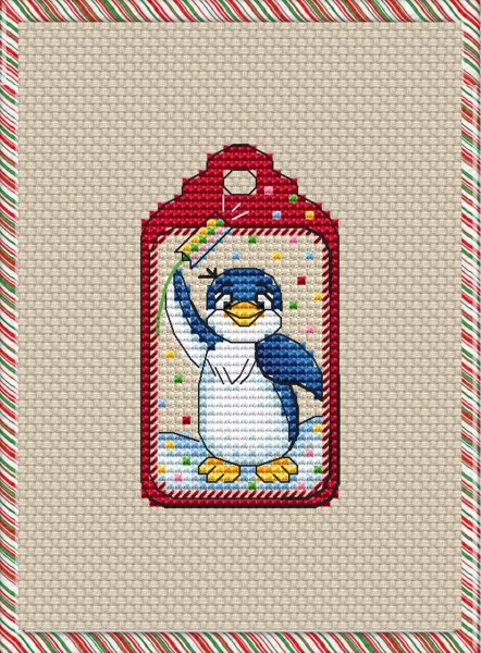 Бирочка Пингвиненок Лоло, схема для вышивания крестом