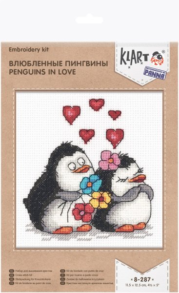 Влюбленные пингвины, набор для вышивания