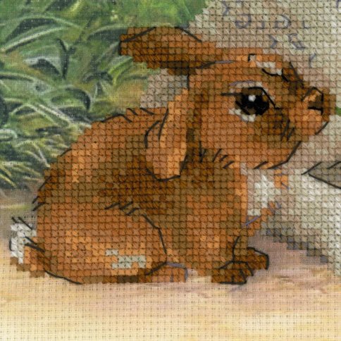 Ягнёнок и кролик, набор для вышивания