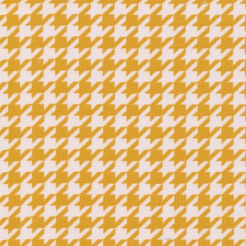 Ткань для пэчворка Peppy, принт гусиная лапка ярко-желтый