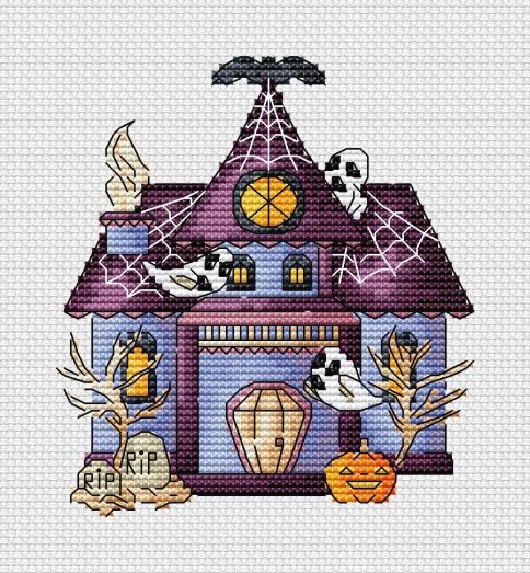 Ведьмин дом, схема для вышивки
