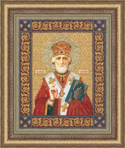 Икона "Святой Николай Чудотворец", набор для вышивки