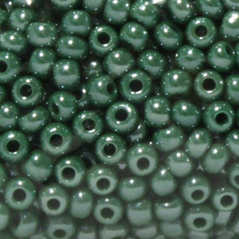 Бисер Preciosa Rocaille, размер 9/0, жемчужный, цвет 58240, зеленый, 50гр