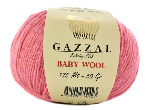 Пряжа Gazzal Baby Wool 40% мериносовая шерсть, 20% кашемир ПА, 40% акрил, 50гр/175м
