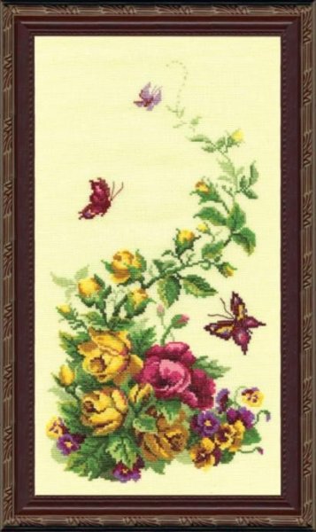 Триптих Полевые цветы, набор для вышивки