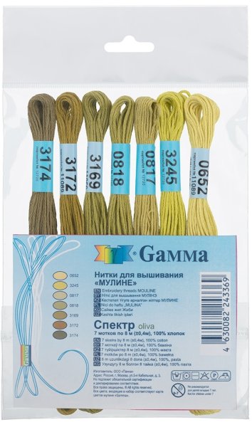 Набор мулине Gamma СПЕКТР, oliva