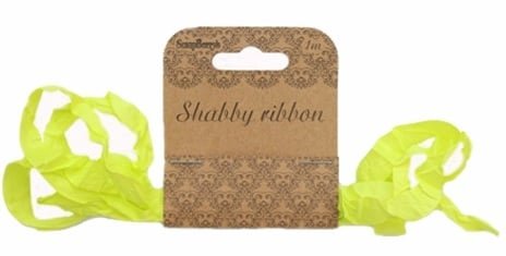 Лента декоративная лайм, Shabby ribbon, 1,0см/1м